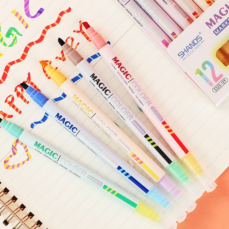 Double-ended Magic Color Chang - Pastel Highlighter Set Double Ended 评论和价格